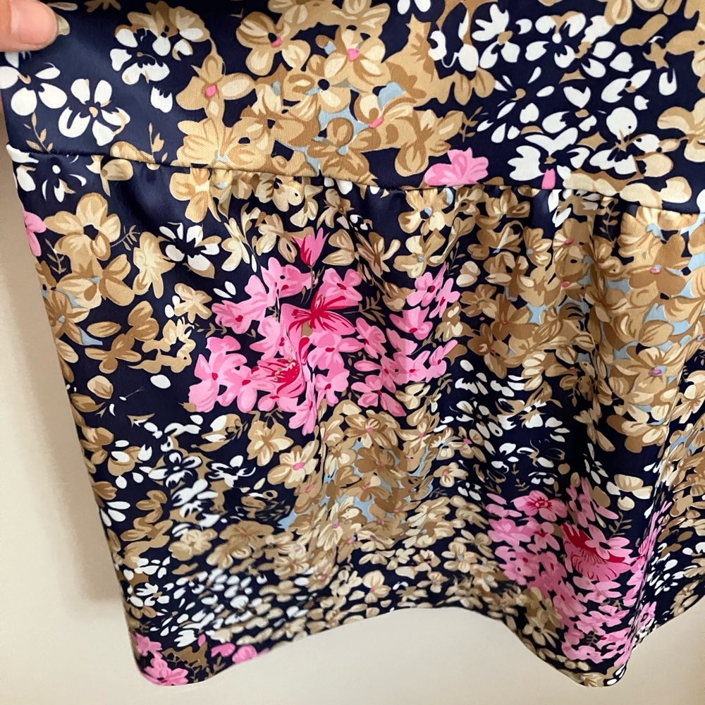 Vintage dress 70s 80s D’Allairds floral print square neck women’s size large - Picture 8 of 16